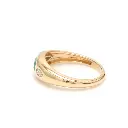Emerald Octagon & Diamond Chunky Ring