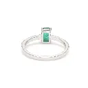 Emerald Octagon Solitaire Diamond Ring
