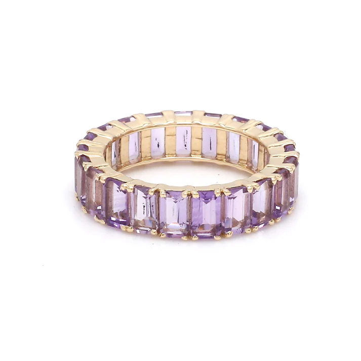 Amethyst Octagon Eternity Ring