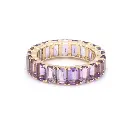 Amethyst Octagon Eternity Ring
