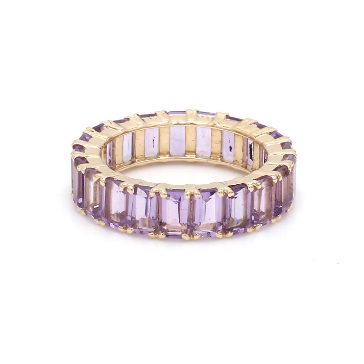 Amethyst Octagon Eternity Ring