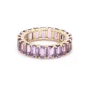 Amethyst Octagon Eternity Ring