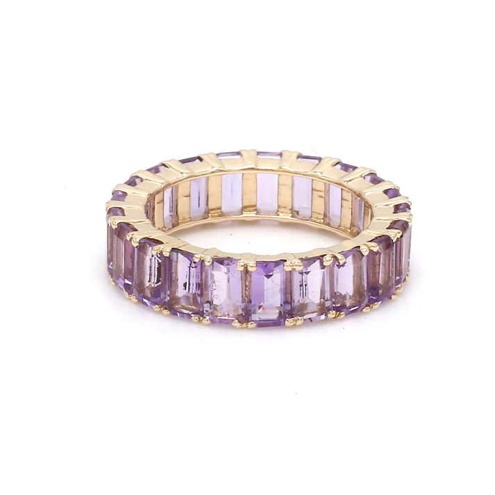 Amethyst Octagon Eternity Ring