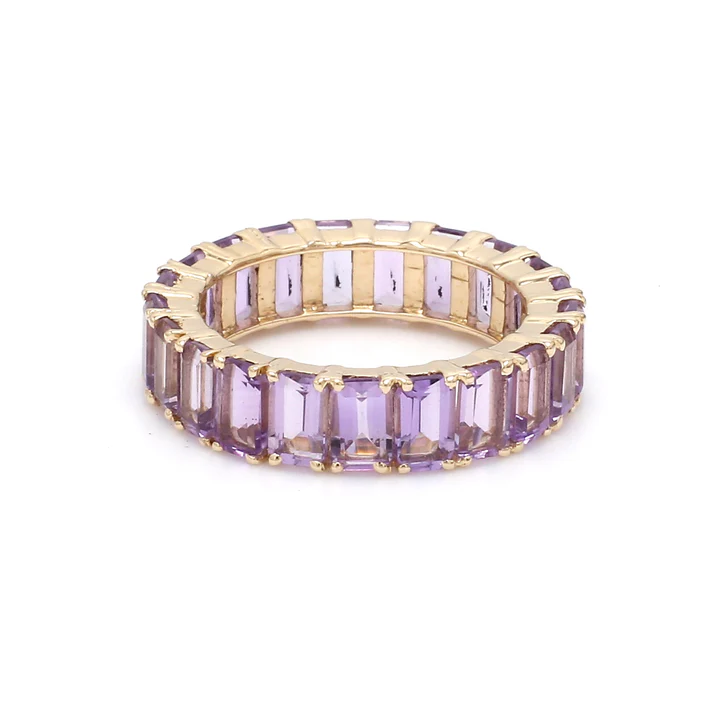 Amethyst Octagon Eternity Ring