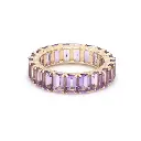 Amethyst Octagon Eternity Ring