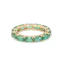 Emerald Octagon East West Ring (Thin)