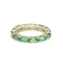 Emerald Octagon East West Ring (Thin)
