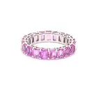 Pink Sapphire Octagon Prong Set Ring