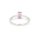 Pink Sapphire Octagon Diamond Ring