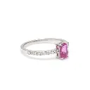 Pink Sapphire Octagon Diamond Ring
