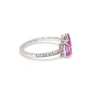 Pink Sapphire Octagon and Pear Open Ring