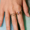 Octagon Cut Pink Tourmaline Ring