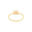 Octagon Cut Pink Tourmaline Ring