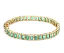 Emerald Octagon Bezel Set Tennis Bracelet
