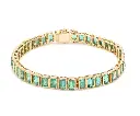 Emerald Octagon Bezel Set Tennis Bracelet