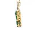 Emerald Octagon Oval Pear Necklace