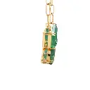 Emerald Octagon Oval Pear Necklace