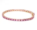 Pink Sapphire Octagon East West Bracelet