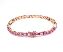 Pink Sapphire Octagon East West Bracelet