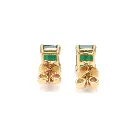 Emerald Octagon Studs
