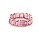 Pink Sapphire Octagon Bezel Ring