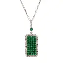 Emerald Tag Pendant
