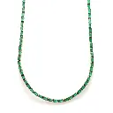 Emerald Octagon East West Tennis Necklace