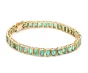 Emerald Octagon Bezel Set Tennis Bracelet